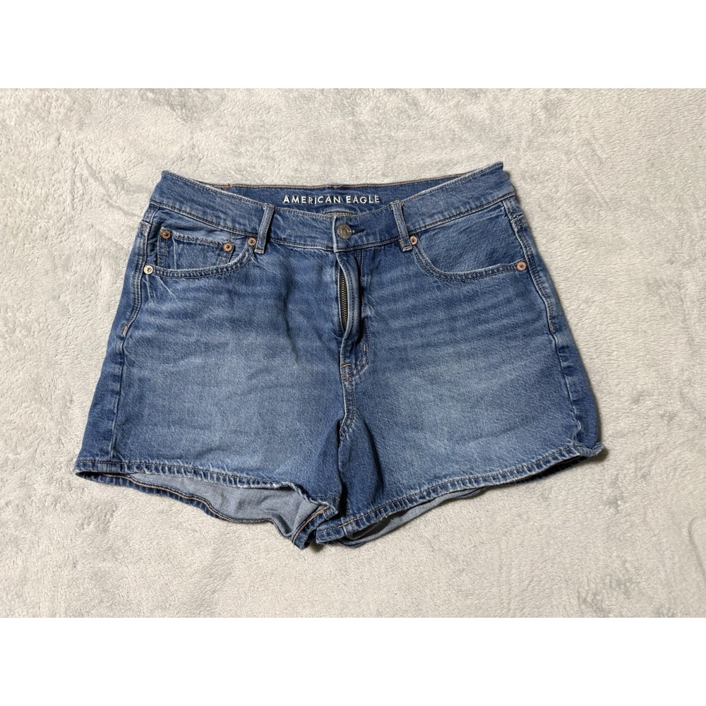 American Eagle Shorts Womens 8 Blue Relaxed Short Stretch Denim 29